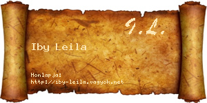 Iby Leila névjegykártya